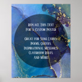 Uw favoriete prijsopgave over Abstracte alcoholink Poster (Voorkant)