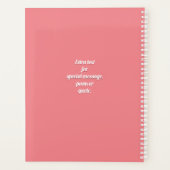 Uw favoriete recepten, DIY-naam, titel en jaar Planner (Achterkant)