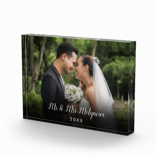 Uw favoriete trouwfoto Script Naam Datum Fotoblokken (Rechts)