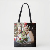 Uw Favoriete Trouwfoto's Script Naam Datum Tote Bag (Voorkant)