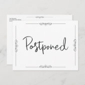 Uw feestgebeurtenis heeft handgeschreven script ui aankondigingskaart (Voorkant / Achterkant)