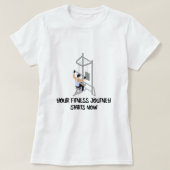 Uw fitness reis begint nu t-shirt (Design voorkant)