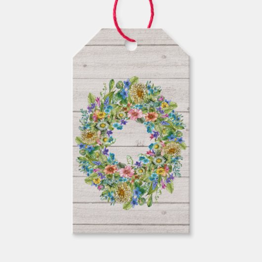 Uw  Floral Gift Labels Cadeaulabel (Voorkant)