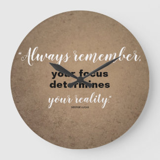 Uw focus bepaalt uw realiteit grote klok