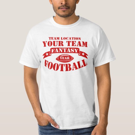UW FOOTBALL BALK JAAR MET TEAM FANTASY T-SHIRT (Voorkant)