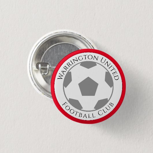 Uw Football Club Name Button (Voorkant /achterkant)