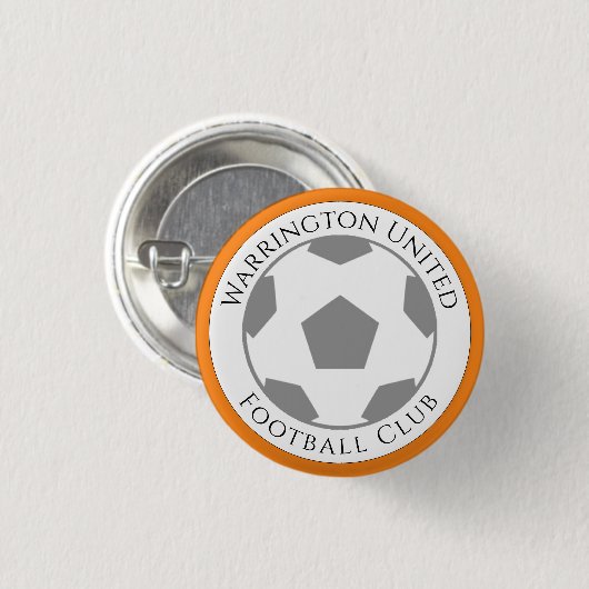 Uw Football Club Name Button (Voorkant /achterkant)
