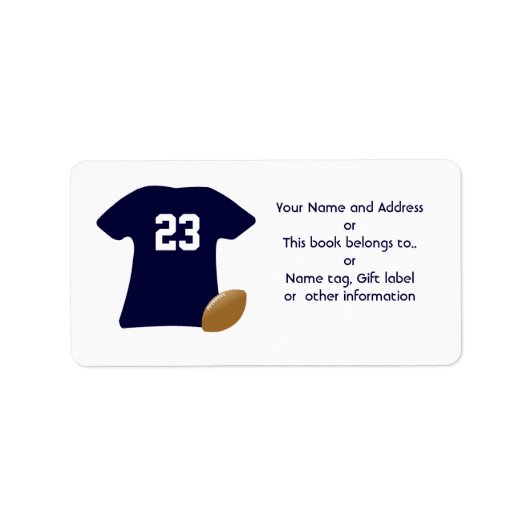 Uw Football Shirt met Amerikaanse Football labels (Voorkant)