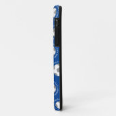 Uw Football team in blauw Case-Mate iPhone Case (Achterkant/links)