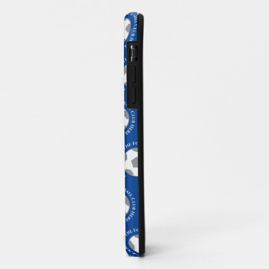Uw Football team in blauw Case-Mate iPhone Case (Achterkant/links)