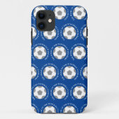 Uw Football team in blauw Case-Mate iPhone Case (Achterkant)