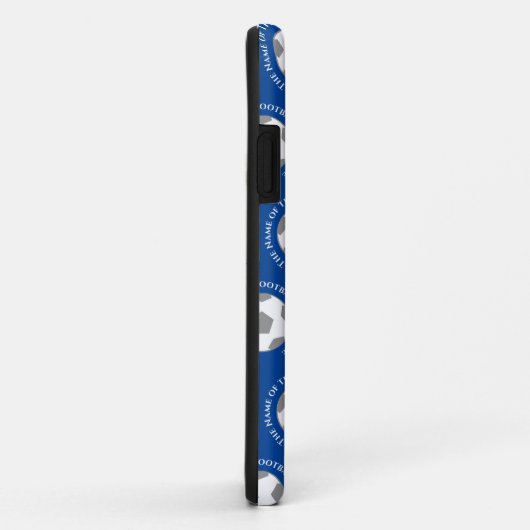Uw Football team in blauw Case-Mate iPhone Case (Achterkant/rechts)
