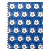 Uw Football team in blauw Notitieboek (Voorkant)