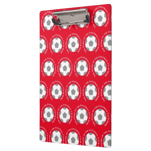 Uw Football Team in Rode Football Coach Klembord (Links)