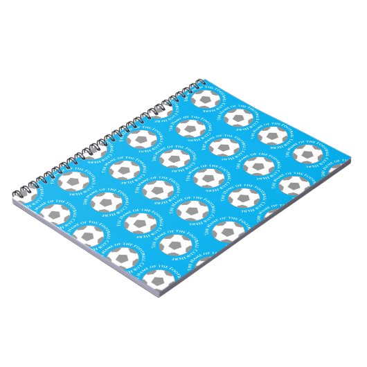 Uw Football Team in Sky Blue Notitieboek (Linkerzijde)