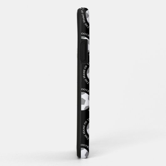 Uw Football team in zwart-wit Case-Mate iPhone Case (Achterkant/rechts)