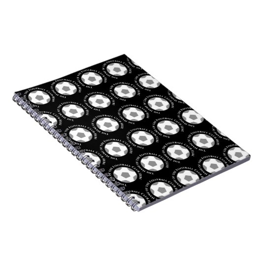 Uw Football team in zwart-wit Notitieboek (Rechterzijde)