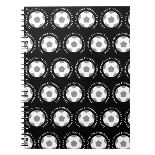 Uw Football team in zwart-wit Notitieboek (Voorkant)