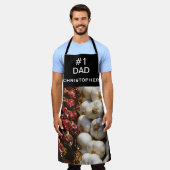 Uw foto, #1 vader, naam, of knoflook / paprika's schort (Gedragen)