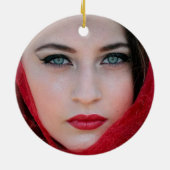 UW FOTO 2020-gezichtsmasker op maat Keramisch Ornament (Achterkant)