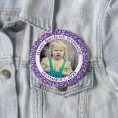 Uw foto 40th Birthday Number Pattern | PAARS Ronde Button 4,0 Cm (In situ)