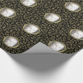 Uw foto | 45e patroon zwart/goudnummer 45 cadeaupapier (Hoek)