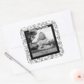 Uw foto: 50e nummer Patroon Zwart-wit Vierkante Sticker (Envelop)