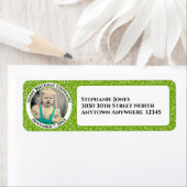 Uw foto 50e verjaardag nummer Patten Groen/Wit Etiket (Insitu)