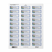 Uw foto 50e willekeurige nummer patroon blauw etiket (Full Sheet)