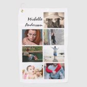 UW foto 7 collage met de naam moderne trendy Golfhanddoek (Voorkant)