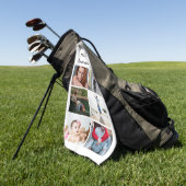 UW foto 7 collage met de naam moderne trendy Golfhanddoek (Groen)