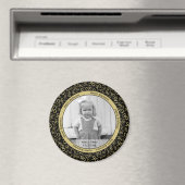 Uw foto: 90e Nummer Patroon Goud en Zwart Magneet (Insitu (Vaatwasser))