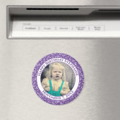 Uw foto 90th Birthday Number Pattern | PAARS Magneet (Insitu (Vaatwasser))