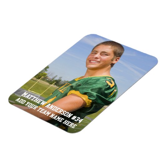 Uw Foto Aangepast Football of Uw Sport Magneet (Linkerzijde)