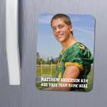 Uw Foto Aangepast Football of Uw Sport Magneet<br><div class="desc">Uw Foto Aangepaste Sportmagneet. Voeg uw foto,  naam en nummer toe. Geweldig voor je favoriete lokale atleet in football,  honkbal,  softbal,  voetbal,  t-shirt bal,  kleine liga en nog veel meer.</div>