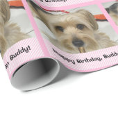 Uw foto-aangepast pakpapier (roze) (Rol Hoek)