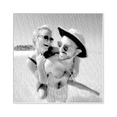 Uw foto aangepast vierkant rubberstempel (Afrduk)