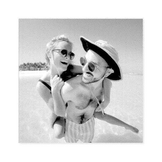 Uw foto aangepast vierkant rubberstempel (Afrduk)