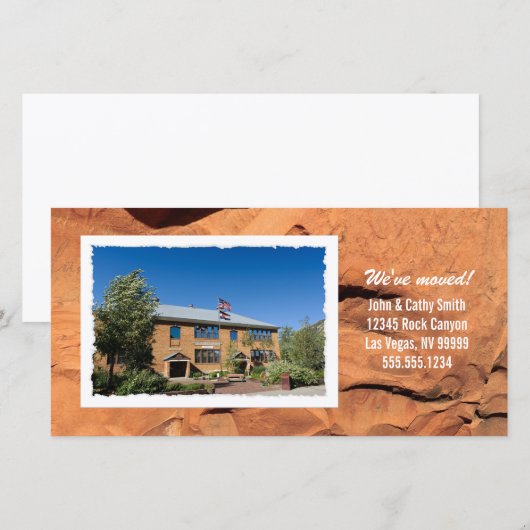 Uw foto aangepaste adreswijzigingskaart aankondiging (Voorkant / Achterkant)