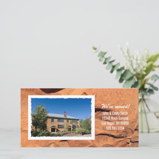 Uw foto aangepaste adreswijzigingskaart aankondiging (Staand voorkant)