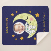 UW FOTO-aangepaste astronautendekens Sherpa Deken (Voorkant (horizontaal))