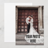 UW FOTO AANGEPASTE BRUILOFT UITNODIGINGEN (Voorkant / Achterkant)