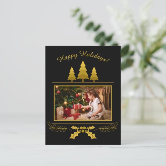 UW FOTO aangepaste kerst briefkaart (Staand voorkant)