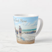 Uw foto aangepaste latte Mok met aangepaste tekst (Rechterhoek)