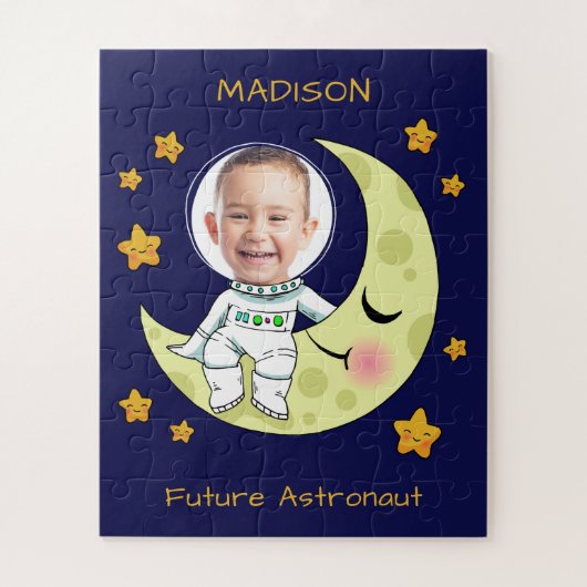 UW FOTO-aangepaste naam Astronaut puzzel (Verticaal)