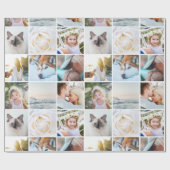 Uw foto aangepaste raster collage cadeaupapier (Vlak)