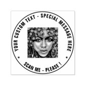 Uw foto Aangepaste tekst adres Zelfinkkend stempel (Design)