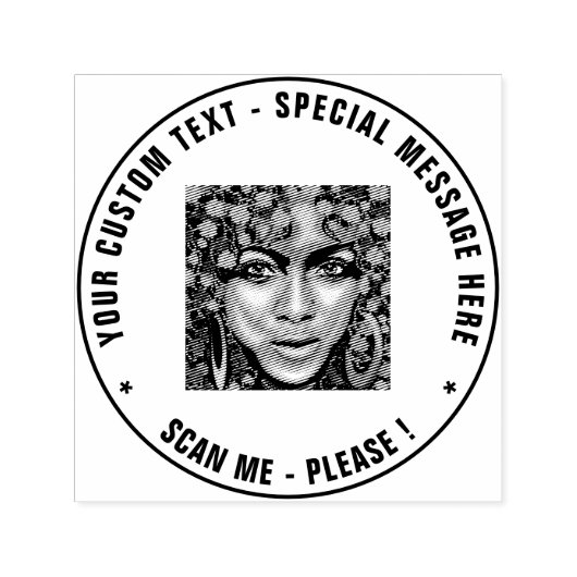 Uw foto Aangepaste tekst adres Zelfinkkend stempel (Design)