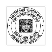 Uw foto Aangepaste tekst adres Zelfinkkend stempel (Design)