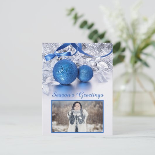 UW FOTO aangepaste tekst Kerst briefkaart (Staand voorkant)